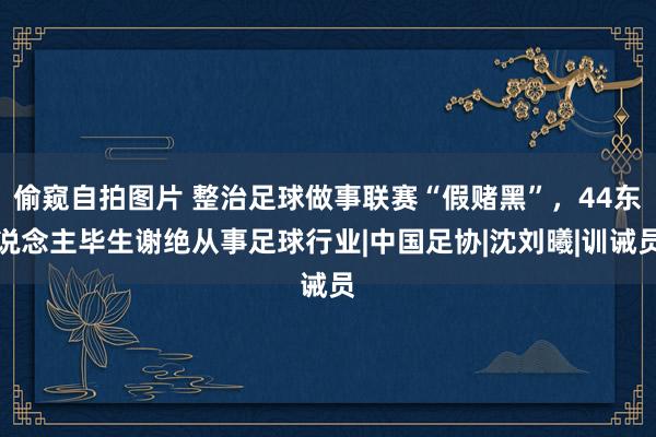 偷窥自拍图片 整治足球做事联赛“假赌黑”，44东说念主毕生谢绝从事足球行业|中国足协|沈刘曦|训诫员