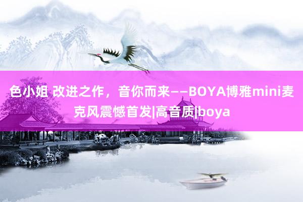 色小姐 改进之作，音你而来——BOYA博雅mini麦克风震憾首发|高音质|boya