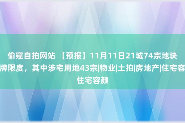 偷窥自拍网站 【预报】11月11日21城74宗地块挂牌限度，其中涉宅用地43宗|物业|土拍|房地产|住宅容颜